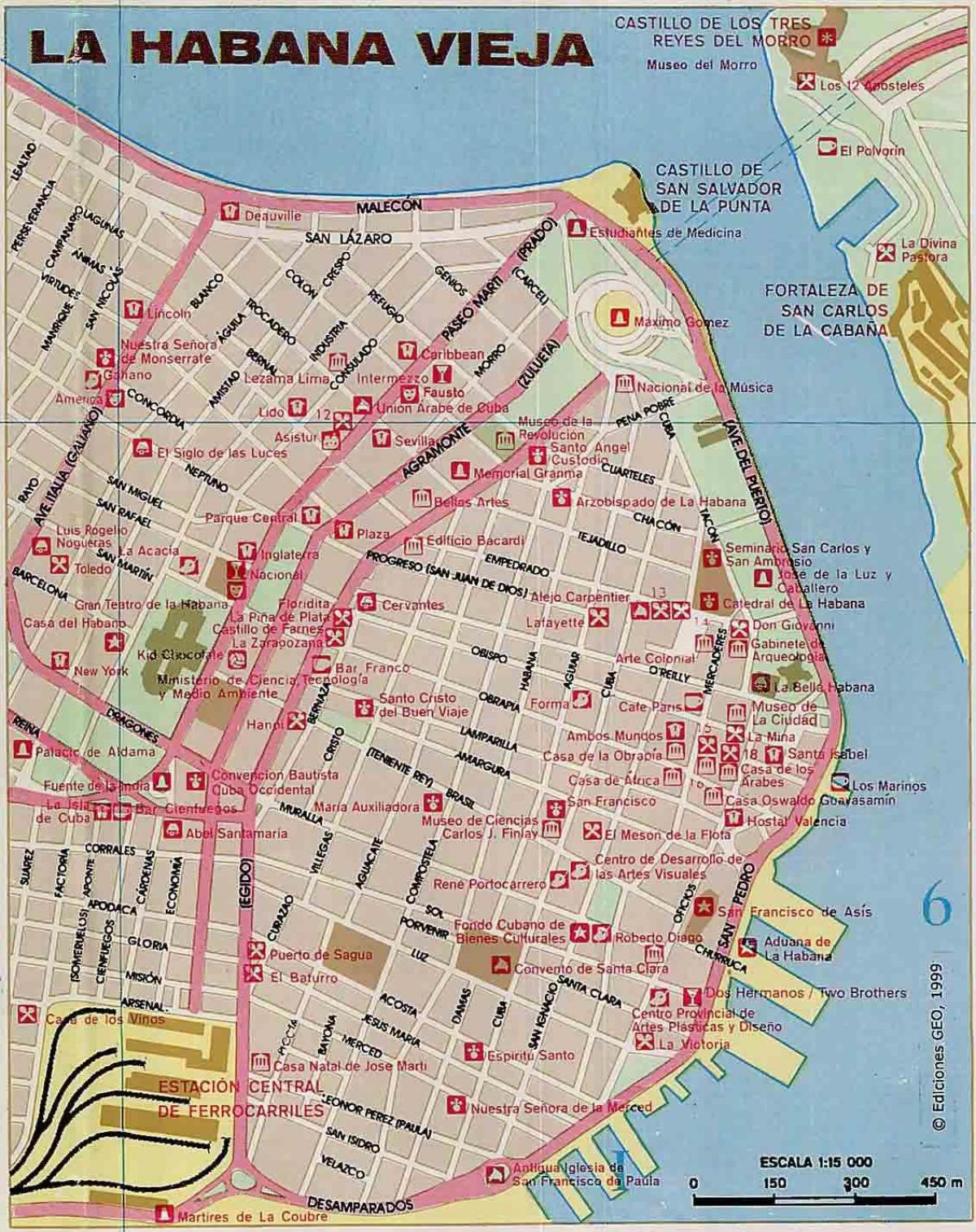 zaharra Habana, Kuba mapa