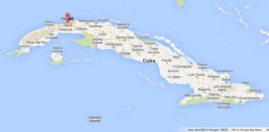 mapa Habanako munduarekin