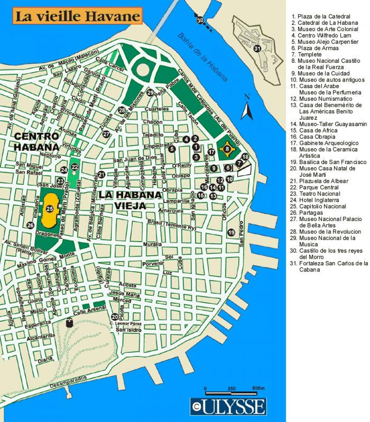 mapa Habanako portuan mapa