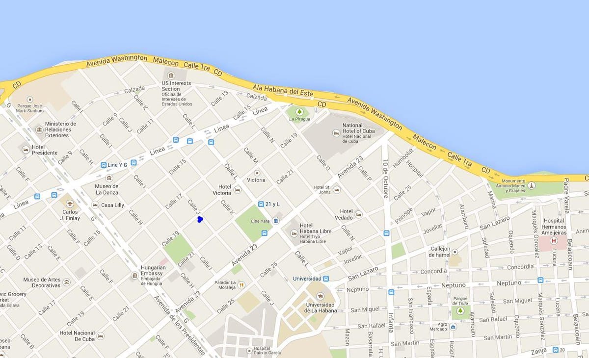vedado mapa